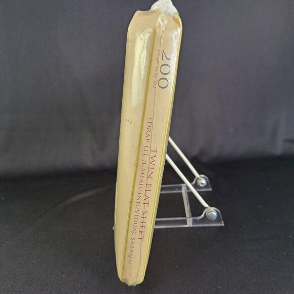 Westpoint Stevens Twin Flat Sheet Yellow Gingham Blend Cottagecore‎ Vtg New READ - Picture 6 of 10